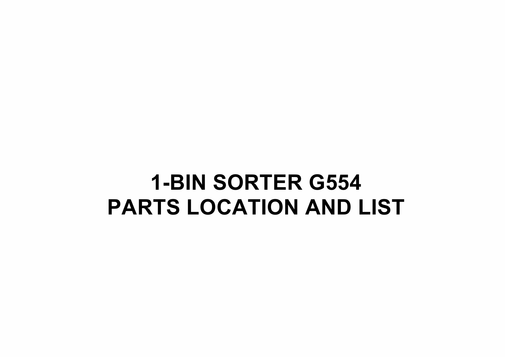 RICOH Options G554 1-BIN-SORTER Parts Catalog PDF download-1 RICOH Options G554 1-BIN-SORTER Parts Catalog PDF download-1